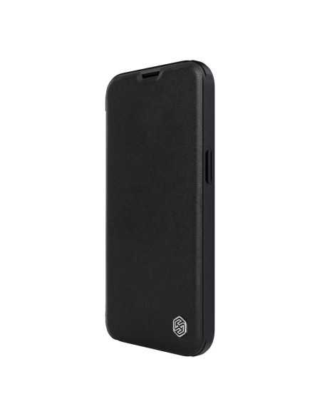 „Nillkin Qin Leather Pro Case iPhone 14 Plus“ fotoaparato dėklas, dėklas, atverčiamas juodas dėklas „Nillkin Qin Leather Pro Case iPhone 14 Plus“ fotoaparato dėklas, dėklas, atverčiamas juodas dėklas