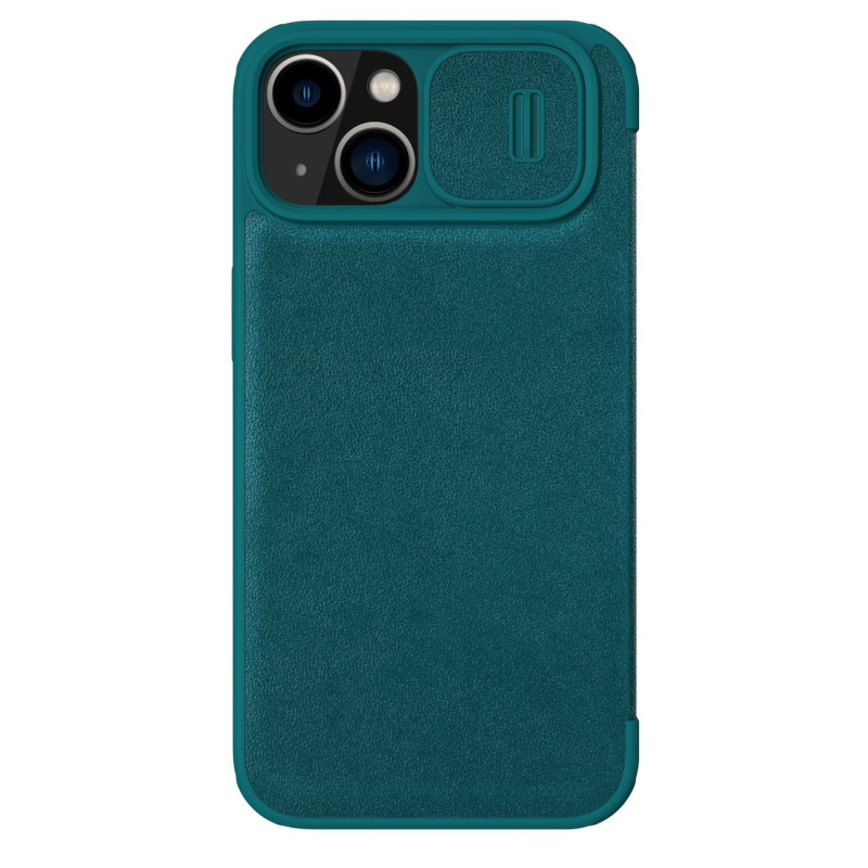 Nillkin Qin Leather Pro Case iPhone 14 Plus fotoaparato dangtelio dėklo dangtelio atverčiamas dėklas žalias Nillkin Qin Leather Pro Case iPhone 14 Plus fotoaparato dangtelio dėklo dangtelio atverčiamas dėklas žalias