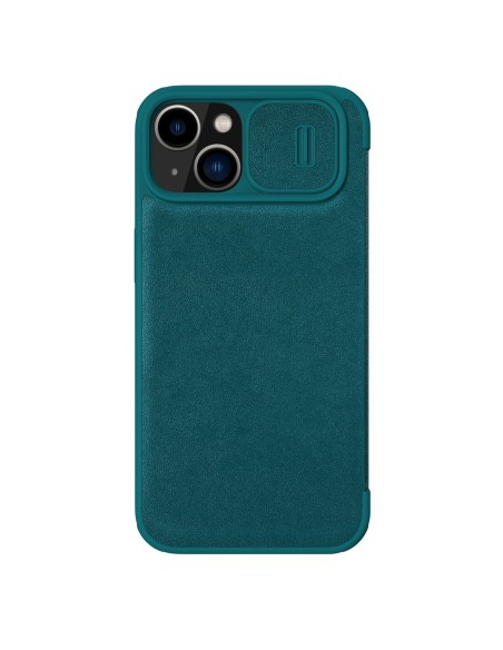 Nillkin Qin Leather Pro Case iPhone 14 Plus fotoaparato dangtelio dėklo dangtelio atverčiamas dėklas žalias Nillkin Qin Leather Pro Case iPhone 14 Plus fotoaparato dangtelio dėklo dangtelio atverčiamas dėklas žalias