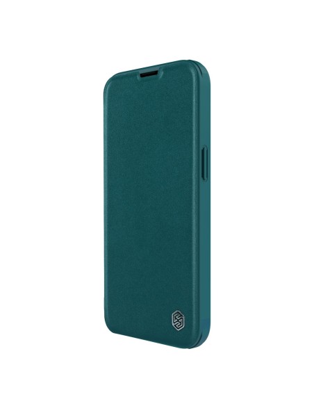 Nillkin Qin Leather Pro Case iPhone 14 Plus fotoaparato dangtelio dėklo dangtelio atverčiamas dėklas žalias Nillkin Qin Leather Pro Case iPhone 14 Plus fotoaparato dangtelio dėklo dangtelio atverčiamas dėklas žalias