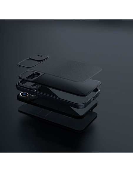 Nillkin Qin Leather Pro Case iPhone 14 Plus fotoaparato dangtelio dėklo dangtelio atverčiamas dėklas žalias Nillkin Qin Leather Pro Case iPhone 14 Plus fotoaparato dangtelio dėklo dangtelio atverčiamas dėklas žalias