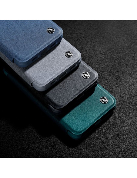 Nillkin Qin Leather Pro Case iPhone 14 Plus fotoaparato dangtelio dėklo dangtelio atverčiamas dėklas žalias Nillkin Qin Leather Pro Case iPhone 14 Plus fotoaparato dangtelio dėklo dangtelio atverčiamas dėklas žalias