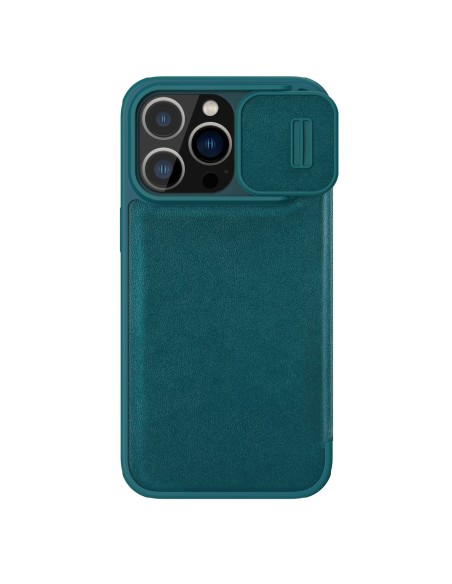 Nillkin Qin odinis Pro dėklas iPhone 14 Pro Max fotoaparato dangtelis dėklo dėklas Flip dėklas žalias Nillkin Qin odinis Pro dėklas iPhone 14 Pro Max fotoaparato dangtelis dėklo dėklas Flip dėklas žalias