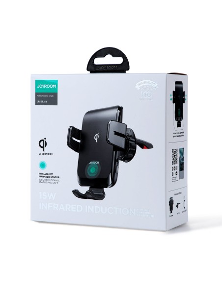 Automobilinis laikiklis su ventiliacinėmis grotelėmis su 15W Qi belaidžiu įkrovikliu Automobilinis laikiklis su ventiliacinėmis grotelėmis su 15W Qi belaidžiu įkrovikliu