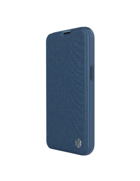 Nillkin Qin Cloth Pro dėklas, skirtas iPhone 14 fotoaparato dangtelio dėklo dėklo dangtelio atverčiamas dėklas mėlynas Nillkin Qin Cloth Pro dėklas, skirtas iPhone 14 fotoaparato dangtelio dėklo dėklo dangtelio atverčiamas dėklas mėlynas