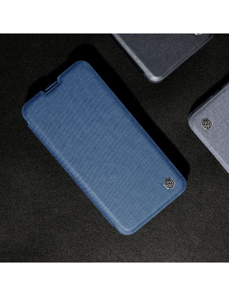 „Nillkin Qin Cloth Pro“ dėklas, skirtas „iPhone 14 Pro“ fotoaparato dangtelio dėklo dėklo dangtelio atverčiamas dėklas m...