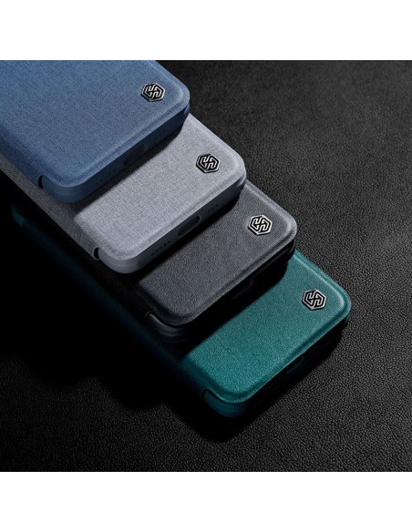 „Nillkin Qin Cloth Pro“ dėklas, skirtas „iPhone 14 Pro“ fotoaparato dangtelio dėklo dėklo dangtelio atverčiamas dėklas m...