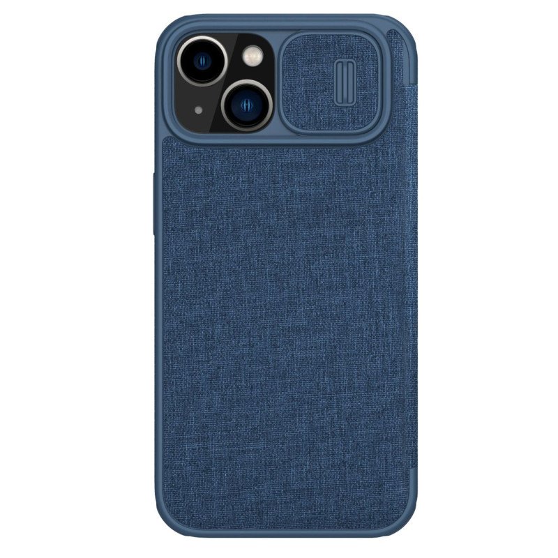 „Nillkin Qin Cloth Pro“ dėklas, skirtas „iPhone 14 Plus“ fotoaparato dangtelio dėklo dėklo dangtelio atverčiamas mėlynas... „Nillkin Qin Cloth Pro“ dėklas, skirtas „iPhone 14 Plus“ fotoaparato dangtelio dėklo dėklo dangtelio atverčiamas mėlynas...