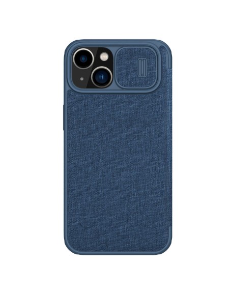 „Nillkin Qin Cloth Pro“ dėklas, skirtas „iPhone 14 Plus“ fotoaparato dangtelio dėklo dėklo dangtelio atverčiamas mėlynas... „Nillkin Qin Cloth Pro“ dėklas, skirtas „iPhone 14 Plus“ fotoaparato dangtelio dėklo dėklo dangtelio atverčiamas mėlynas...