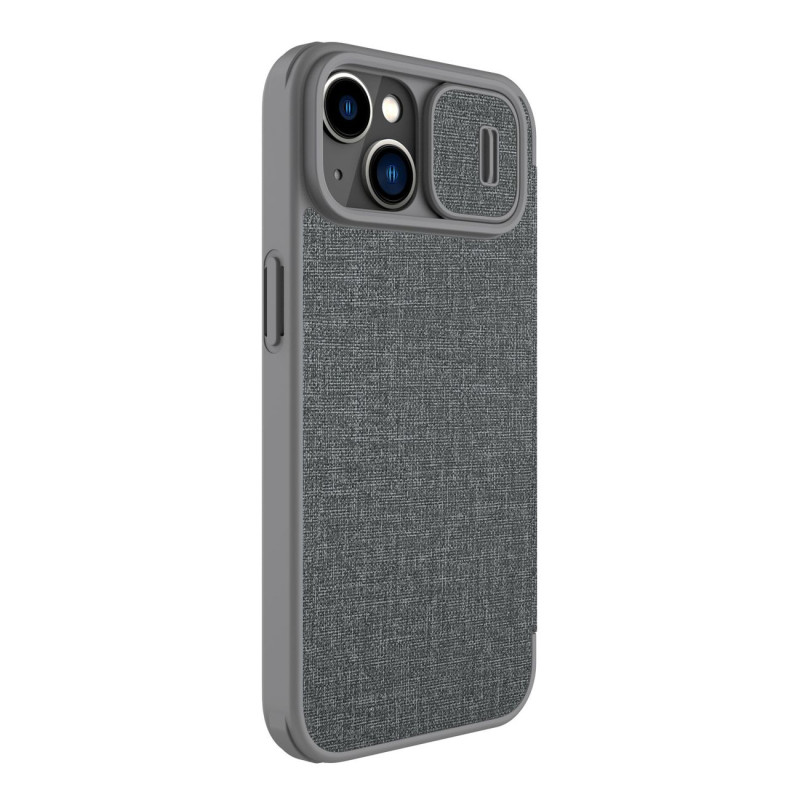 „Nillkin Qin Cloth Pro“ dėklas, skirtas „iPhone 14 Plus“ fotoaparato dangtelio dėklo dėklo dangtelio atverčiamas dėklas,...