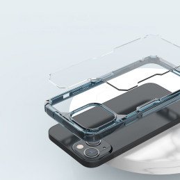 Nillkin Nature Pro iPhone 14 dėklas, šarvuotas dangtelis, mėlynas dangtelis