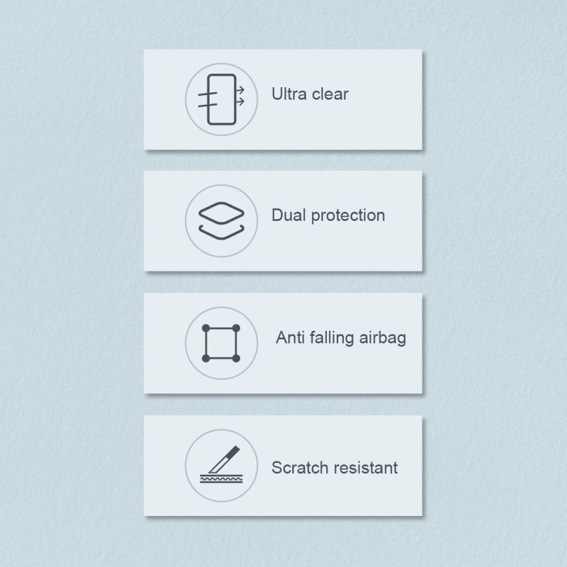 Nillkin Nature Pro iPhone 14 dėklas, šarvuotas dangtelis, mėlynas dangtelis