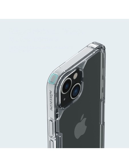 Nillkin Nature Pro iPhone 14 dėklas, šarvuotas dangtelis, mėlynas dangtelis