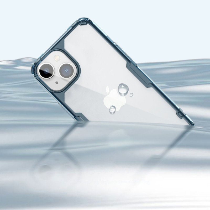 Nillkin Nature Pro iPhone 14 dėklas, šarvuotas dangtelis, mėlynas dangtelis