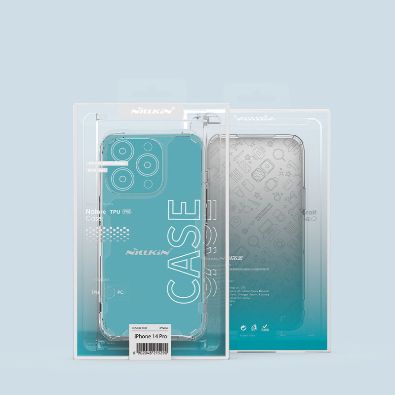 Nillkin Nature Pro dėklas iPhone 14 Pro šarvuotas dangtelis skaidrus dangtelis