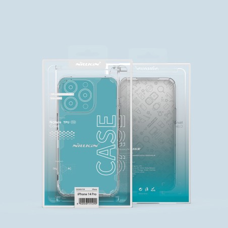 Nillkin Nature Pro dėklas iPhone 14 Pro šarvuotas dangtelis skaidrus dangtelis