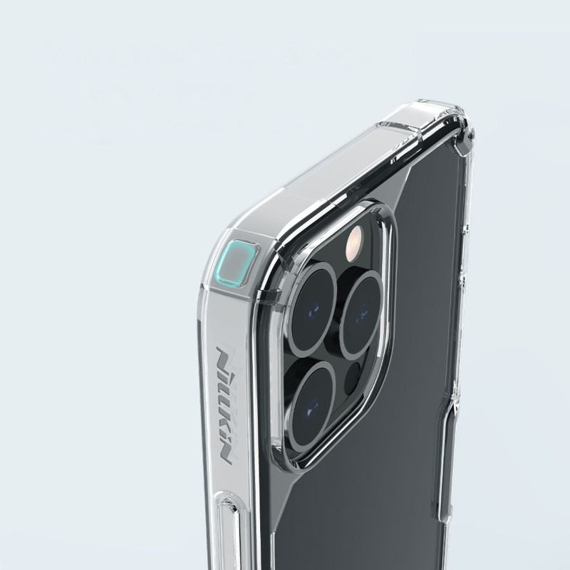 Nillkin Nature Pro dėklas iPhone 14 Pro šarvuotas dangtelis skaidrus dangtelis