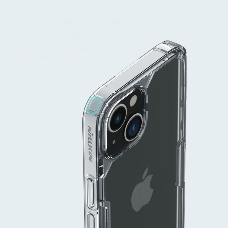 Nillkin Nature Pro iPhone 14 Plus dėklas, šarvuotas dangtelis, skaidrus dangtelis
