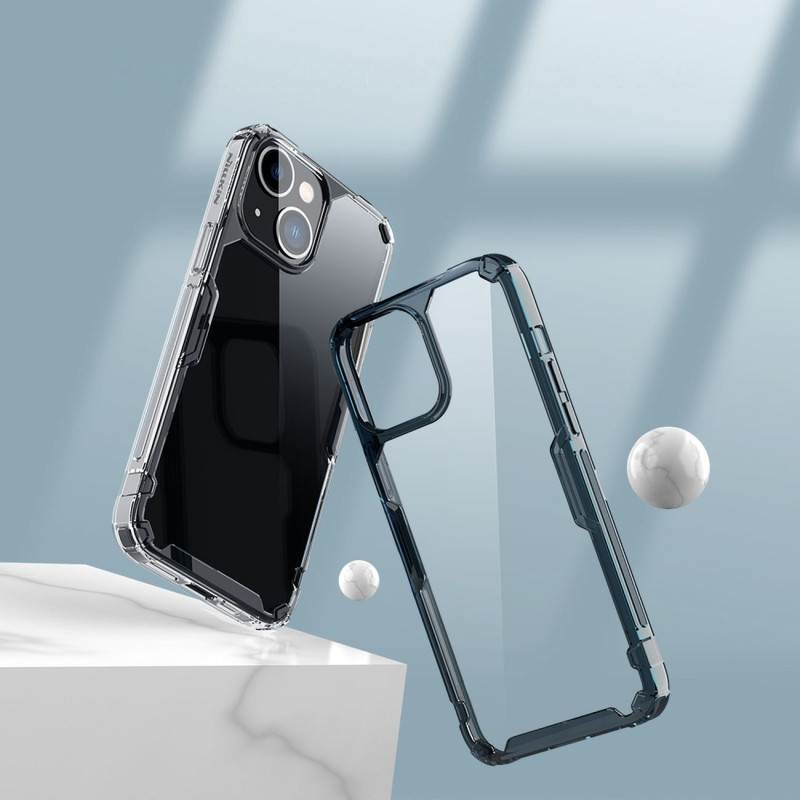 Nillkin Nature Pro iPhone 14 Plus dėklas, šarvuotas dangtelis, mėlynas dangtelis