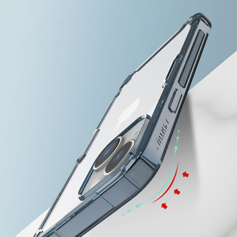 Nillkin Nature Pro iPhone 14 Plus dėklas, šarvuotas dangtelis, mėlynas dangtelis