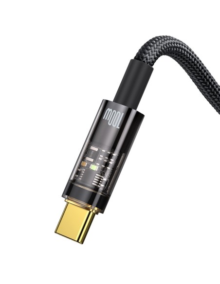Explorer serijos USB laidas USB-C 100W 1 m juodas Explorer serijos USB laidas USB-C 100W 1 m juodas