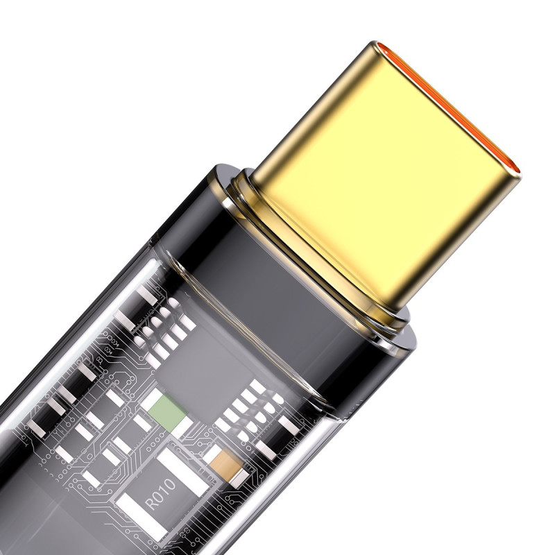 Explorer serijos USB laidas USB-C 100W 1 m juodas
