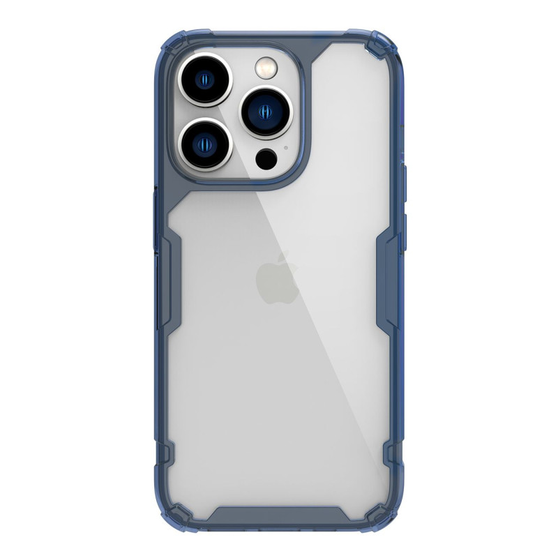 Nillkin Nature Pro dėklas iPhone 14 Pro Max šarvuotas dangtelis mėlynas