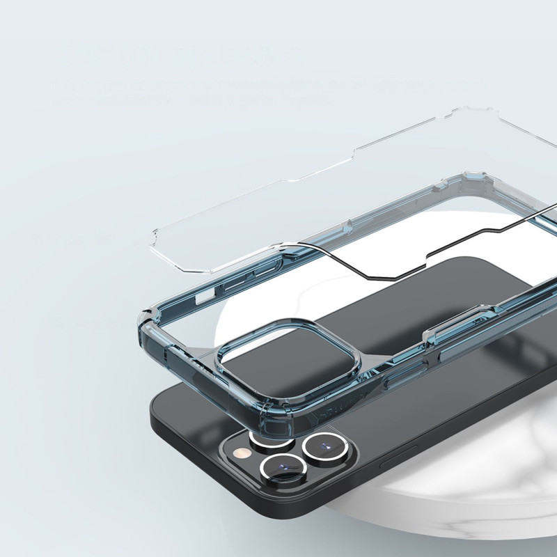 Nillkin Nature Pro dėklas iPhone 14 Pro Max šarvuotas dangtelis mėlynas