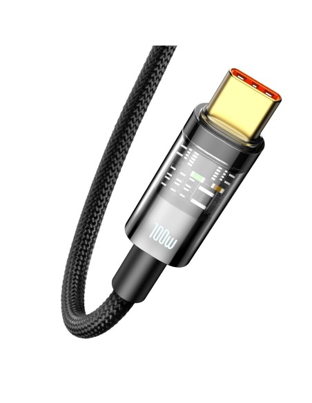 Explorer serijos USB laidas USB-C 100W 1 m juodas Explorer serijos USB laidas USB-C 100W 1 m juodas