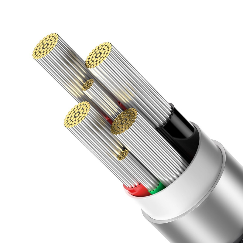Explorer serijos USB laidas USB-C 100W 1 m juodas