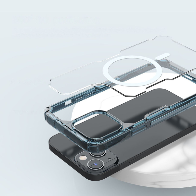 Nillkin Nature Pro Magnetic Case iPhone 14 magnetinis dėklas MagSafe skaidrus