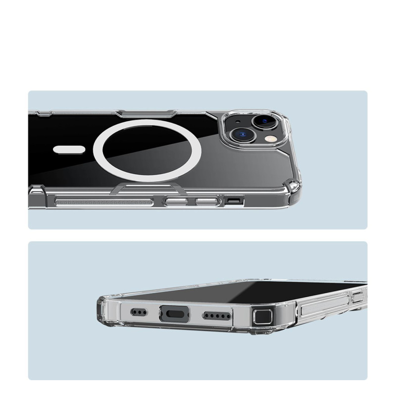 Nillkin Nature Pro Magnetic Case iPhone 14 magnetinis dėklas MagSafe skaidrus