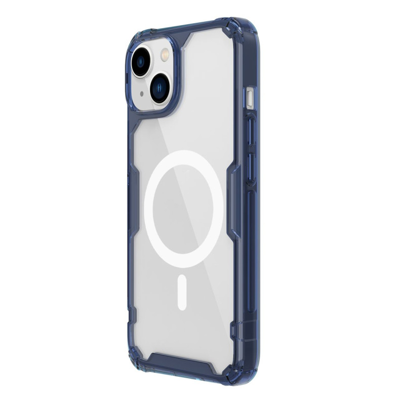 Nillkin Nature Pro Magnetic Case iPhone 14 magnetinis dėklas MagSafe mėlynas