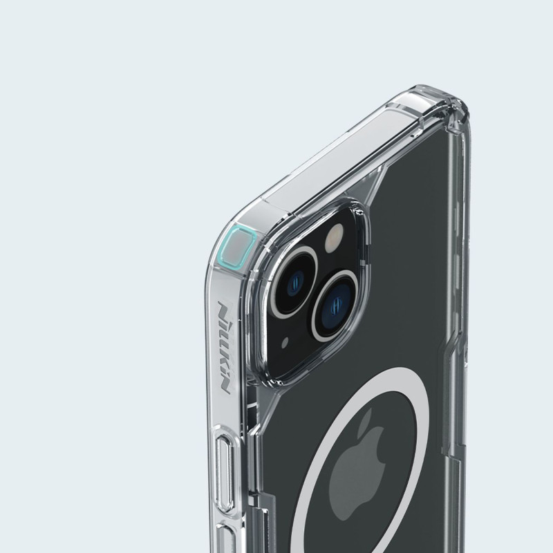 Nillkin Nature Pro Magnetic Case iPhone 14 magnetinis dėklas MagSafe mėlynas