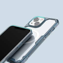 Nillkin Nature Pro Magnetic Case iPhone 14 magnetinis dėklas MagSafe mėlynas