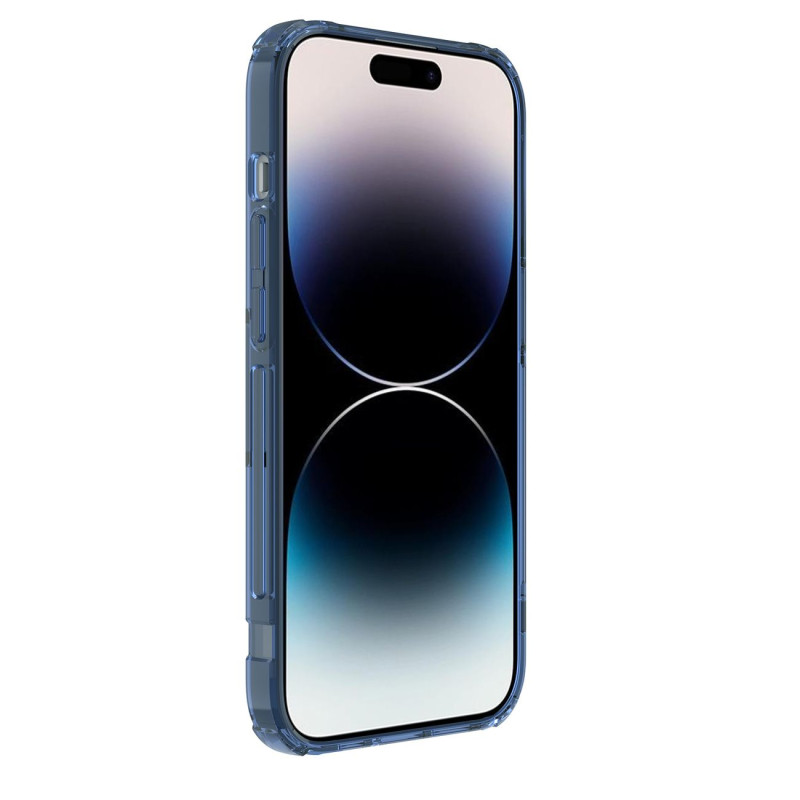 Nillkin Nature Pro Magnetic Case iPhone 14 Pro magnetinis dėklas MagSafe mėlynas