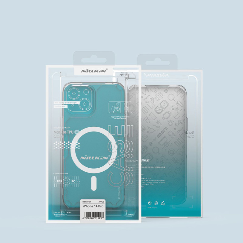 Nillkin Nature Pro Magnetic Case iPhone 14 Pro magnetinis dėklas MagSafe mėlynas