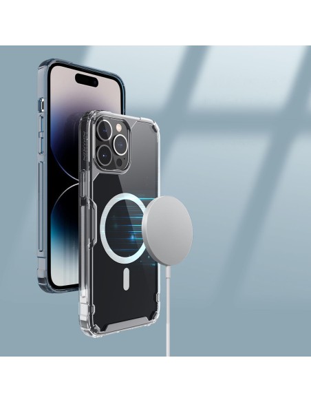 Nillkin Nature Pro Magnetic Case iPhone 14 Pro magnetinis dėklas MagSafe mėlynas Nillkin Nature Pro Magnetic Case iPhone 14 Pro magnetinis dėklas MagSafe mėlynas