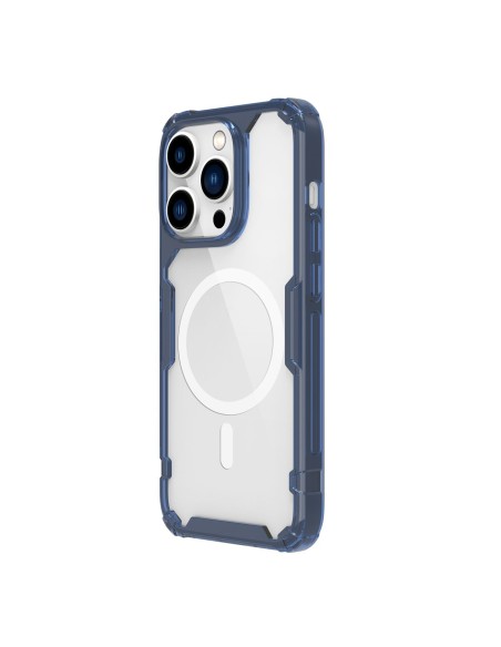 Nillkin Nature Pro Magnetic Case iPhone 14 Pro magnetinis dėklas MagSafe mėlynas Nillkin Nature Pro Magnetic Case iPhone 14 Pro magnetinis dėklas MagSafe mėlynas