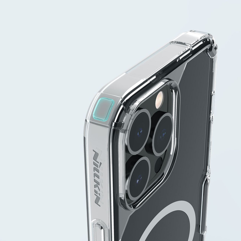 Nillkin Nature Pro Magnetic Case iPhone 14 Pro magnetinis dėklas MagSafe mėlynas
