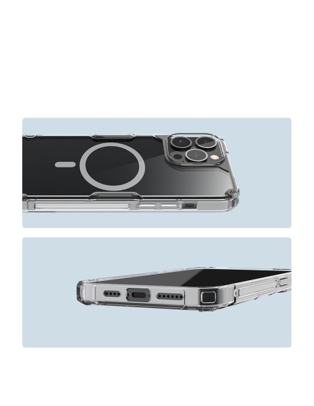 Nillkin Nature Pro Magnetic Case iPhone 14 Pro magnetinis dėklas MagSafe mėlynas Nillkin Nature Pro Magnetic Case iPhone 14 Pro magnetinis dėklas MagSafe mėlynas