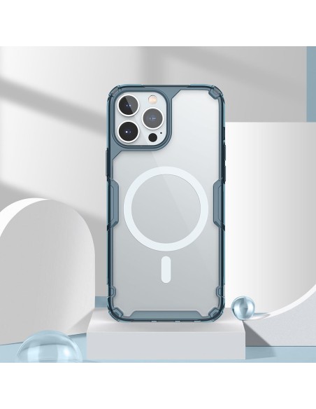 Nillkin Nature Pro Magnetic Case iPhone 14 Pro magnetinis dėklas MagSafe mėlynas Nillkin Nature Pro Magnetic Case iPhone 14 Pro magnetinis dėklas MagSafe mėlynas