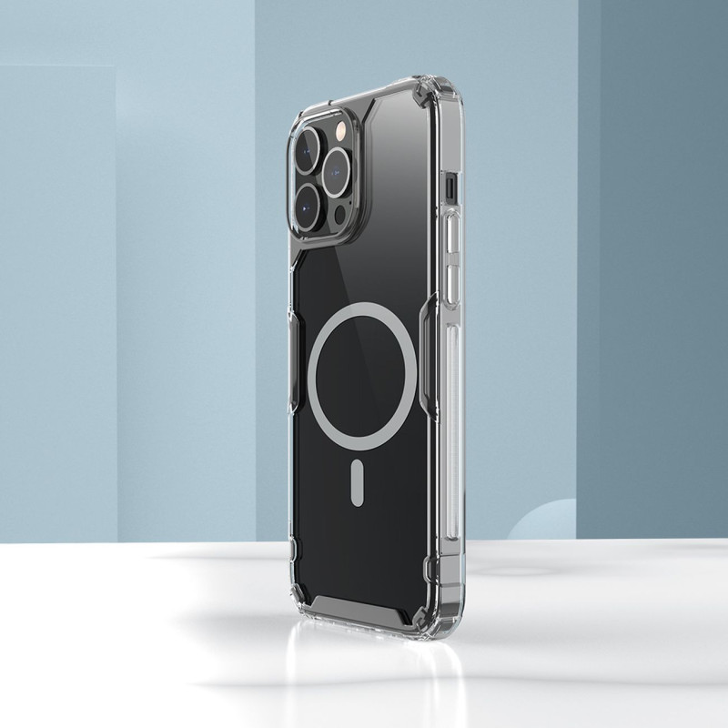 Nillkin Nature Pro Magnetic Case iPhone 14 Pro Max magnetinis dėklas MagSafe mėlynas