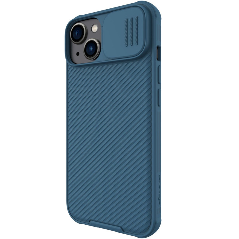 Nillkin CamShield Pro magnetinis dėklas iPhone 14 dangtelio kameros apsauga mėlyna (su MagSafe)