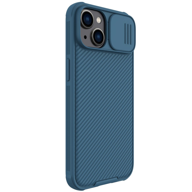 Nillkin CamShield Pro magnetinis dėklas iPhone 14 dangtelio kameros apsauga mėlyna (su MagSafe)