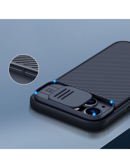 Nillkin CamShield Pro magnetinis dėklas iPhone 14 dangtelio kameros apsauga mėlyna (su MagSafe) Nillkin CamShield Pro magnetinis dėklas iPhone 14 dangtelio kameros apsauga mėlyna (su MagSafe)