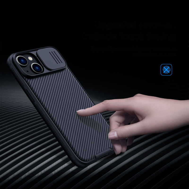Nillkin CamShield Pro magnetinis dėklas iPhone 14 dangtelio kameros apsauga mėlyna (su MagSafe)