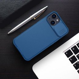 Nillkin CamShield Pro magnetinis dėklas iPhone 14 dangtelio kameros apsauga mėlyna (su MagSafe)