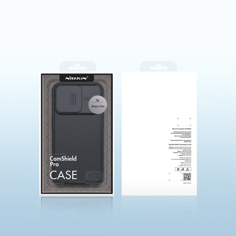 Nillkin CamShield Pro magnetinis dėklas iPhone 14 Pro dangtelio kameros apsauga mėlyna (su MagSafe)
