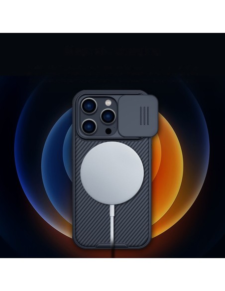 Nillkin CamShield Pro magnetinis dėklas iPhone 14 Pro dangtelio kameros apsauga mėlyna (su MagSafe) Nillkin CamShield Pro magnetinis dėklas iPhone 14 Pro dangtelio kameros apsauga mėlyna (su MagSafe)